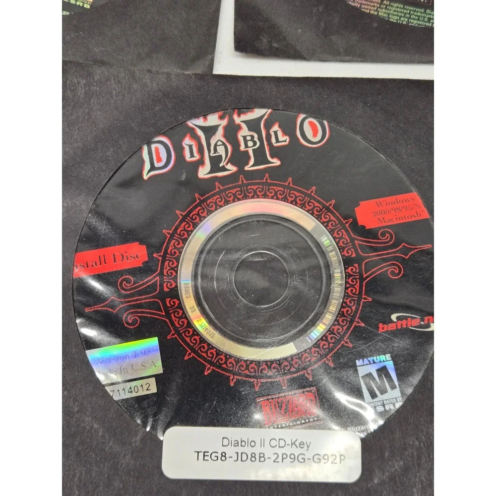 Blizzard Diablo and Diablo II‎ PC Mac CD-ROM Game Lot with CD-Key Vintage 1990s